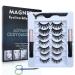 Magnetic Eyelashes with Eyeliner Kit 7 Pairs Lashes 2 Tubes Waterproof Different Densities Reusable False 1 Tweezer and Eyebrow Scissor Natural Look No Glue 5.7x0.7x7 Inch DM601