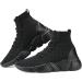 Santiro Men's Breathable Knit Slip On Sneakers - Size 10, All Black - Buy Online on GoSupps.com