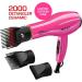 RED by KISS 2000 Detangler Ceramic Dryer with 3 Bonus Piks - Pink Color - Buy Online on GoSupps.com