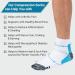 360 RELIEF Compression Ankle Socks - Sprained Ankle Supports for Plantar Fasciitis, Foot Swelling, Heel Spurs, Pregnancy - L/XL White/Blue + Mesh Laundry Bag - Buy Online on GoSupps.com