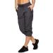 RBX Active Women's Lightweight Stretch Woven Drawstring Capri Pant - Charcoal, Size Large - Buy Online on GoSupps.com