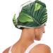 Tropical Green Palm Leaf Hair Towel 2 Pack - Super Absorbent Quick Dry Hair Turbans for Women & Girls | Stylish & Functional Hair Drying Solution - Buy Online on GoSupps.com