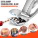Drmode Ergonomic Nail Clipper for Thick Nails - Premium Steel Wide Jaw Clipper with Collector Sharp Angle Head for Seniors & Men - Silver 2.0 - Buy Online on GoSupps.com