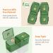 Lifewit Weekly Pill Organizer - 2x Daily Portable Travel 7-Day Lightproof Pill Box for Medicines Vitamins & Fish Oils - Green - Buy Online on GoSupps.com