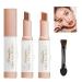 2 PCS Eye Shadow Stick Makeup,Double Colors Matte EyeShadow Stick with Brush,Brown Coffe,Earth Tone