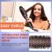 Heated Round Brush 1.5 inches 3 in 1 Thermal Brush Curling Brush Curling Iron Brush Volumizing Brush Ceramic Tourmaline Ionic Curling Comb Travel Curling Iron LCD Display 10 Temperatures + 1 Air cushion comb - Buy Online on GoSupps.com