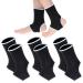 Prasacco 6 Pieces/ 3 Pair Kids Ankle Brace Elastic Ankle Support Compression Ankle Support Brace Ankle Sleeve Knitted Ankle Sleeve Sock Support for Jogging Running Sport Fitness (Black)
