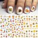 12 Sheets Fall Nail Art Stickers - 3D Autumn Leaves & Thanksgiving Designs for Women | Self-Adhesive Nail Decals & Accessories - Buy Online on GoSupps.com