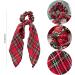 JNAWA 2Pieces Chrismas Tartan Scrunchies Plaid Elastic Hairbands Hair Scarf Scottish Bowknot Hair Scrunchies Hair Accessories for Women Girls - Buy Online on GoSupps.com