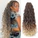 6 Packs New Goddess Locs Crochet Hair 24 Faux Locs Crochet Hair Hippie Locs Synthetic Extension Ombre Crochet Locs Boho Style Crochet Braids (4/27/613 24) 24 4/27/613