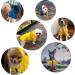 Stylish Yellow Zip Up Dog Raincoat | Premium Dog Wear with Reflective Buttons & Pockets | Water Resistant | Adjustable Drawstring | Size M - Buy Online on GoSupps.com