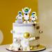 3 Pcs Astronaut Cake Topper Spaceman Cake Decorations Mini Set Astronaut Decor Figurines for Kids Birthday Shower Astronaut Theme Party Supplies (Gradient blue) - Buy Online on GoSupps.com