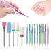 14-Piece Professional Nail Drill Bits Set | Acrylic Carbide & Ceramic | Electric Nail Drill Kit for Home & Salon | Cuticle Polishing & Diamond Efile Accessories - Buy Online on GoSupps.com