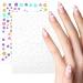 3D Nail Stickers Flower Nail Stickers Floral Self-Adhesive Small Cute White Flower Pink Peach Nail Design Stickers Colorful Manicure Decoration Nail Tips Decor Supplies for Women - Buy Online on GoSupps.com