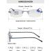 Lanomi Frameless Reading Glasses - Blue Light Filter UV400 Protection Gray Tinted Lens Rectangle Vision Aid 1.0x Magnification - International Shipping Available - Buy Online on GoSupps.com