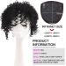 KRSI Afro Curly Silver Grey Hair Topper for Black Women - Clip in Hairpiece with Bangs (1B/T0906) - Buy Online on GoSupps.com