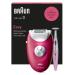 Braun Silk- pil 3 wired epilator women for hair removal attachments for razors trimmer and massage for body 3-202 raspberry new-202