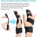 Adjustable Two Finger Splint for Trigger Finger Relief - Full Hand and Wrist Brace Support for Sprains, Mallet Injury, Arthritis - Metal Straightening Immobilizer - Size L/XL - Buy Online on GoSupps.com