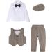 Mint Green Baby Boys Blazers Suit 5pcs Wedding Outfit | Khaki Plaid 2-3 Years - Buy Online on GoSupps.com