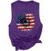 Buy Haiorziyou Ladies Summer Printed Vest - Stylish Short-Sleeved O-Cutout Sweater Blouse | Casual Chiffon Holiday Shirt in Purple - International Shipping Available - Buy Online on GoSupps.com
