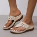 Orthotic Arch Support Women's Sandals | Comfortable BIFUTON Flip Flops | Beige, Size 11 3X-Narrow - Buy Online on GoSupps.com