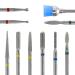 Melodysusia 10PCs Diamant Bits Set Professional Grinding Body Ground Top Nail miller Seats Set For Manicure Pedicure Nail Care Silver