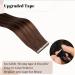 Hotlulana 20 Tape In Hair Extensions - Real Balayage Dark Brown & Chestnut - 50g 100% Natural Invisible Weft - Buy Online on GoSupps.com