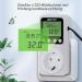Smart Digital Day-Night Thermostat - 15A LCD Temperature Controller for Heating/Cooling / with Clock Function - 230V Background Lighting White - Buy Online on GoSupps.com