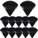 KINGMAS 12 Pieces Triangle Powder Puff Face Cotton Super Soft Both Dry and Wet Makeup Setting Puff for Concealer Loose Powder BodyPowder Foundation Blush Makeup Sponge Set (Black)