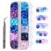 Nail Art Handcrafted 3D Charm 12 Zodiac Signs Soft Polymer Clay Slices  for Epoxy Resin Fashion Manicure Sequin Decoration Astrology Constellation Flake Design DIY Crafts Slime Making Kit