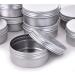 15ml Aluminum Tin Jar Refillable Containers - 0.5oz Round Tin Bottles for Lip Balm & Cosmetics - 12 Pack - Buy Online on GoSupps.com