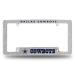 Rico Industries NFL 12" x 6" Chrome All Over Automotive Bling License Plate Frame Design for Car/Truck/SUV Dallas Cowboys