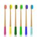 Virgin Forest Bamboo Toothbrush Natural Eco Friendly Biodegradable Wood Toothbrushes Vegan Organic Charcoal Tooth Brush Pack of 6