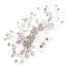 Didiseaon Bridal Hair Comb Hair Comb Bridal Side Comb Hair Jewels for Women Wedding Headpiece Floral Decorations Hair Accessories for Women Wedding Tiara Alloy Hair up Bride Leaf