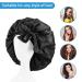 Satin Hair Bonnet for Sleeping - Jumbo Size Black Silk Bonnet for Long Curly Hair | Women's Tie Band Bonnet - Buy Online on GoSupps.com