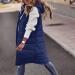 oelaio Womens Winter Coats Sherpa Fleece Jacket Casual Long Sleeve Button Coat Warm Pockets Lapel Collar Fluffy Coat Navy - Buy Online on GoSupps.com