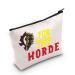 Levlo Warcraft Game Cosmetic Make Up Bag Warcraft Gamer Inspired Gift for the Horde Makeup Zipper Pouch Bag for Women Girls (for the Horde) for the Horde