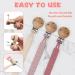 Silicone Dummy Clips Set - 3pcs Soother Chains for Baby | One-Piece Design Pacifier Holder | Fits Most Pacifiers | Pink for Boys and Girls - Buy Online on GoSupps.com