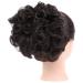 Girls Synthetic Curly Hair Bun Extension Clip in Ponytail Chignon Dish Tray #98 Dark Brown - Buy Online on GoSupps.com