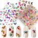30 Sheets 3D Butterfly-shape Decals Colorful Self Adhesive Manicure Tips Flower Designs Nail Art Decor Nail Foil Stickers(1)