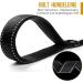 Oneigris Bolt Short Guide Dog Leash 52cm | Reflective Nylon Tiger Tooth Clip Soft Upholstery | Ideal for Medium & Large Dogs - Black - Buy Online on GoSupps.com