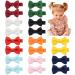 20Pcs Baby Hair Clips Bows Fully Lined Baby Barrettes Grosgrain Ribbon 2" Hair Clips for Girls Infant