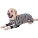 Large Dog Clothes Dog Pajamas Jumpsuit Flexible Breathable Zipper Soft Cotton Striped Dog Jumpsuit Costume Apparel for Medium Dogs Large Dogs (7-Back length-55cm Black) 7--Back length--55cm Black - Buy Online on GoSupps.com
