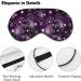 Violet & Purple Paisley Sleep Mask for Women - Adjustable Eye Shades with Elastic Strap - Buy Online on GoSupps.com