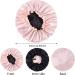 Cerolopy 2 Pcs Satin Sleep Cap Silk Bonnet Sleep Cap Waterproof Satin Hair Cap Double Layer Satin Bonnet for Women Girls Pink+black - Buy Online on GoSupps.com