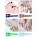 Kalolary 576Pcs Short Square False Toe Nails | Glossy Full Cover Press on Toenails Set | DIY Nail Art (24 Colors) - Color 1 - Buy Online on GoSupps.com