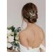 SWEETV Gold Bridal Hair Comb | Rhinestone Wedding Clip | Crystal Flower Headpiece - Buy Online on GoSupps.com