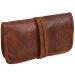 JYOS Genuine Leather Stationery Make-Up Wrap Case Pouch Tobacco Battery Headphone Holder Vintage Unisex