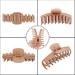 Ajju Korean Matte Large Claw Hair Clips for Women - Non-Slip Grip, Strong Hold - 4 Pack + Bonus 4 Hair Ties - Beige, Khaki, Coffee, Black - Buy Online on GoSupps.com