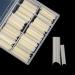 200PCS Long Square C Curve Natural Acrylic Nail Tips with Case - Ideal for Nail Salons and DIY Nail Art - Buy Online on GoSupps.com